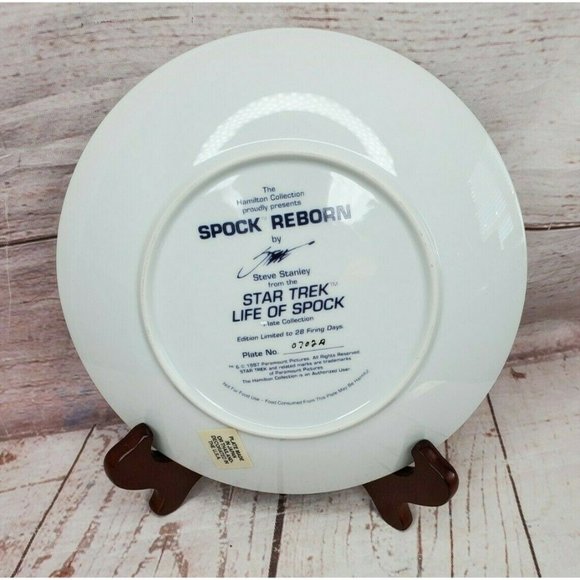 Vintage 1997 The Hamilton Collection Spock Reborn Star Trek Life Of Spock Plate - Picture 6 of 12
